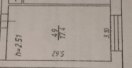 комната, 17,4 м², 3/5 эт.